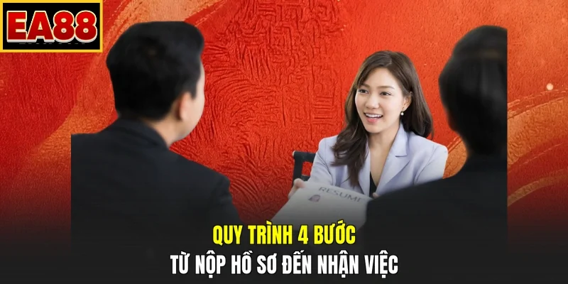 Quy trình 4 bước từ nộp hồ sơ đến nhận việc